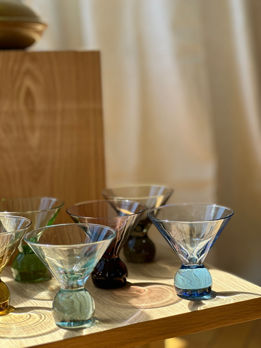 Vintage Martini Glass Set in Kaleidoscope
