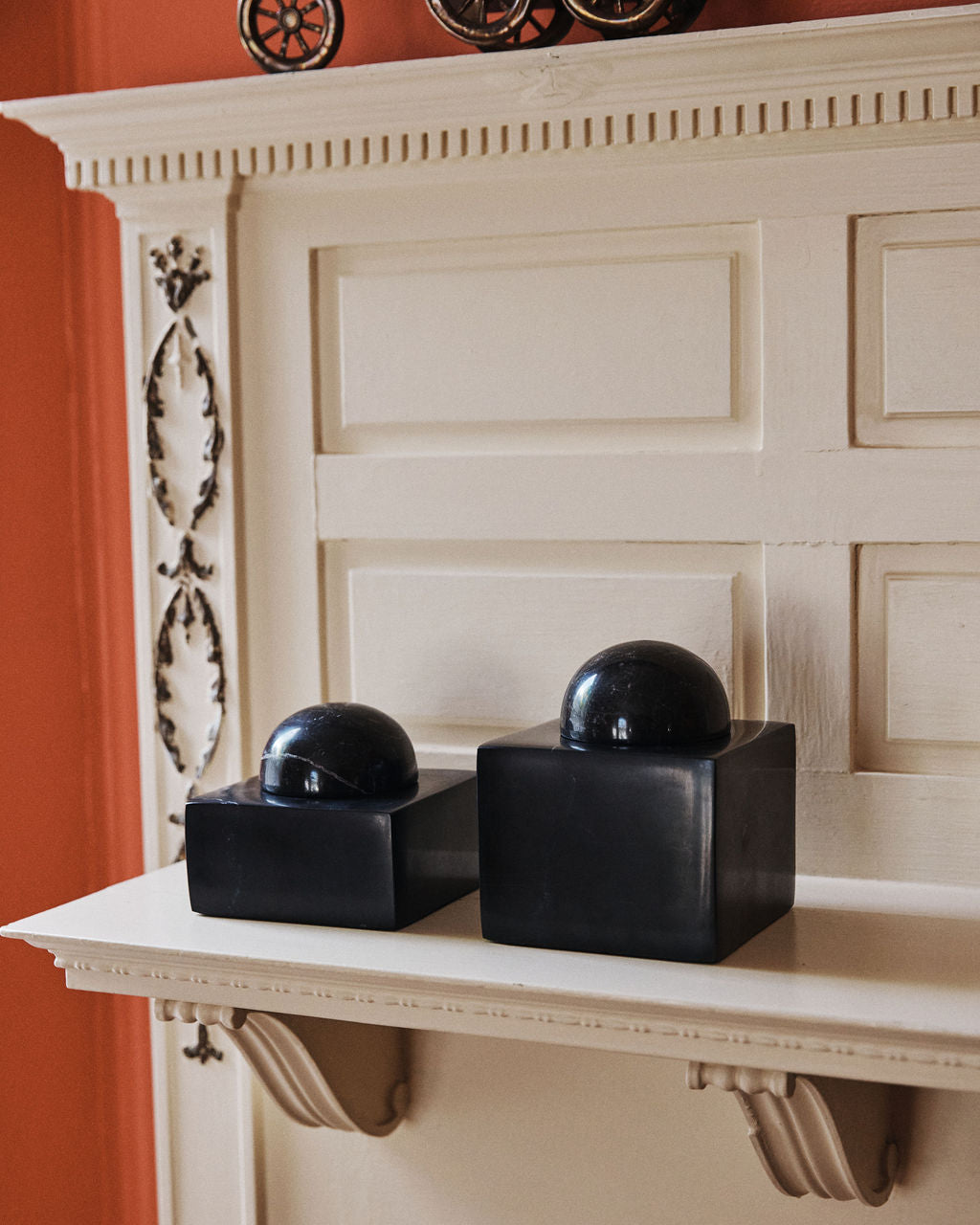 Pair of stone boxes by Anastasio Home