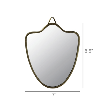 Vadara Mirror, Brass - Shield