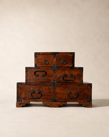 Tiered Chest with Iron Mounts | Vintage