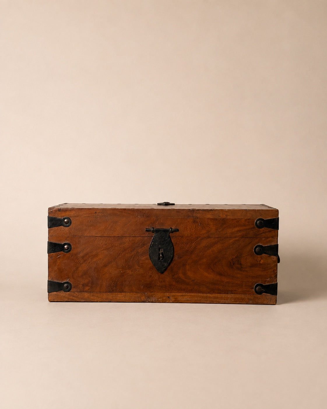 Burl Box with Iron Straps | Vintage