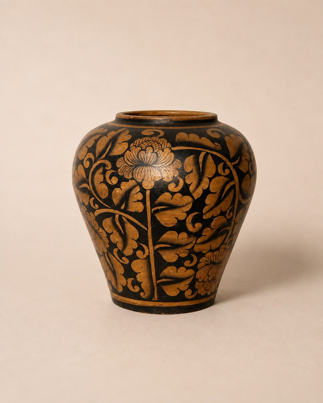 Peony Scroll Vase | Vintage