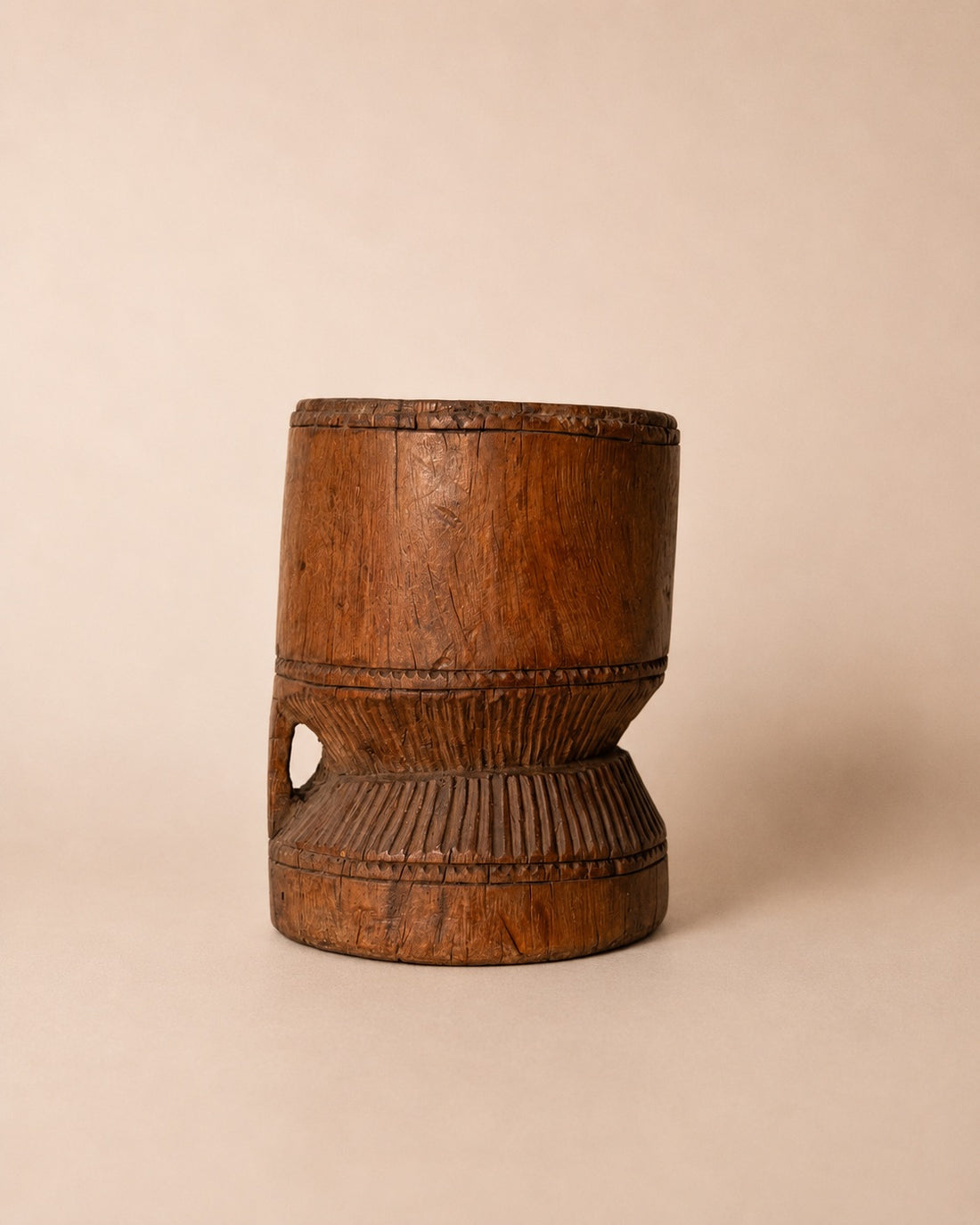 Carved Wooden Mortar