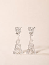 Cut Crystal Candlesticks (Pair) | Vintage