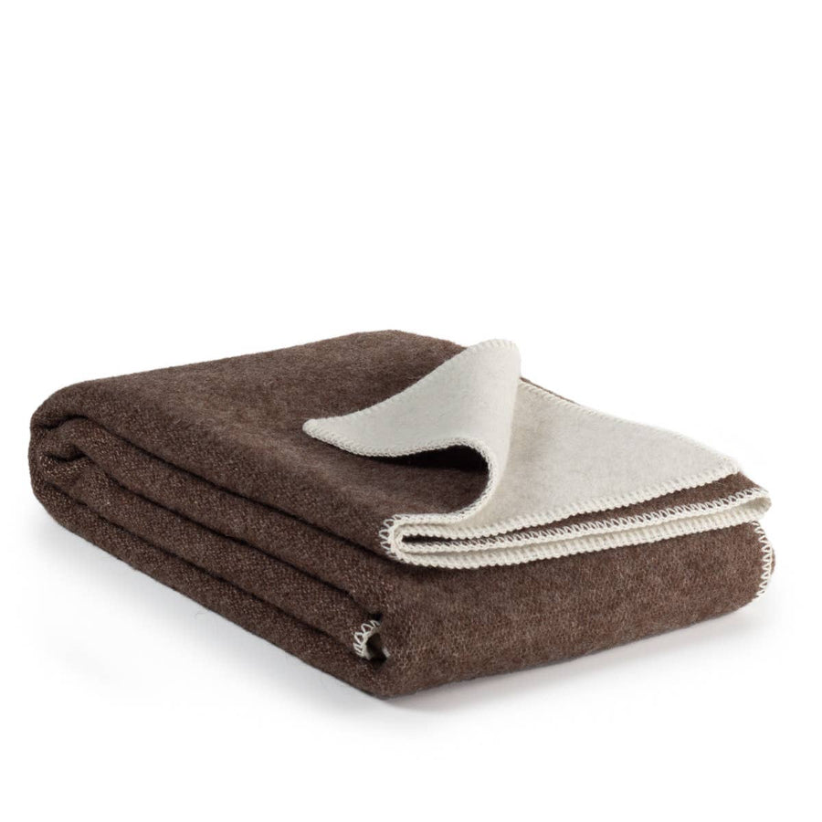 Wool bed Blanket CHCOLATE CHIP - double