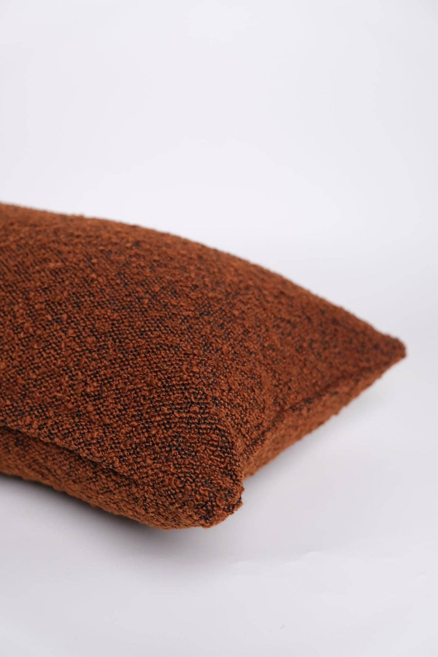 Boucle Lumbar Pillow in Auburn: 12 x 20