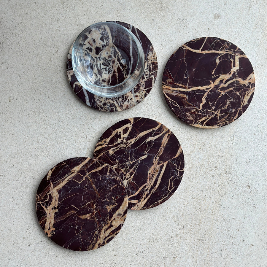 Oversized Coasters in Cherry Gold