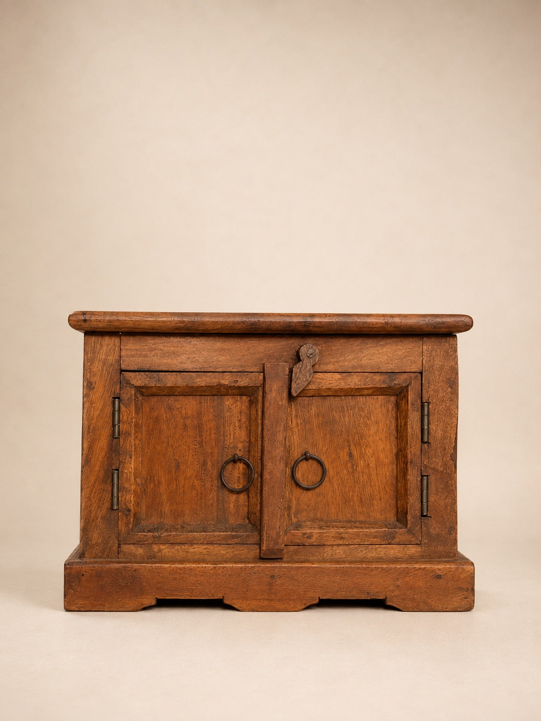 Oak Cabinet with Iron Rings | Vintage