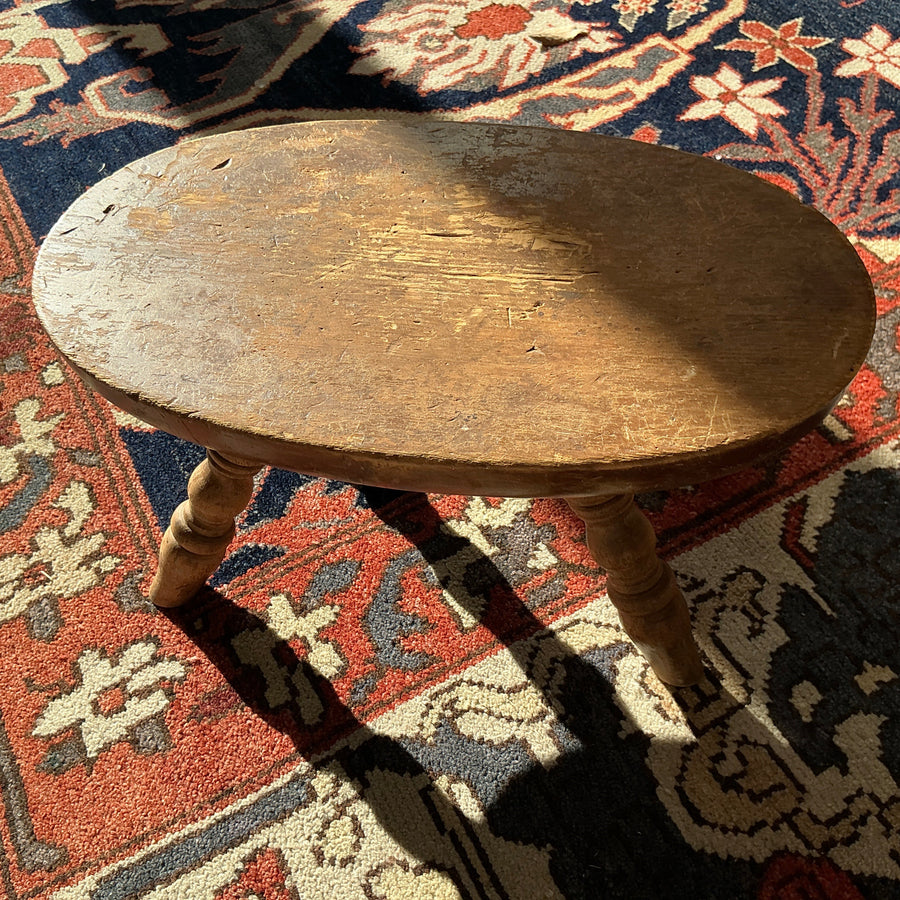 Vintage Petite Wooden Footstool