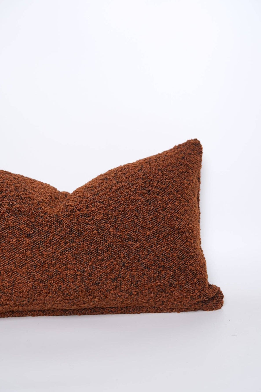 Boucle Lumbar Pillow in Auburn: 12 x 20