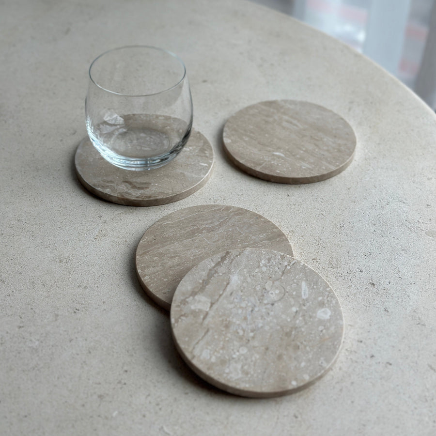 Oversized Coasters in Oyster