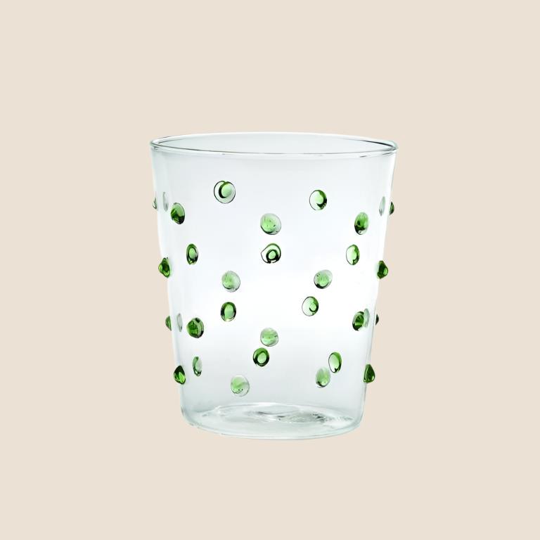 Party Tumbler in Green Dots