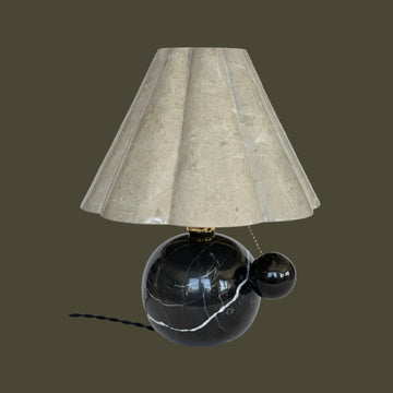 Pallas Table Lamp in Oyster/Noir