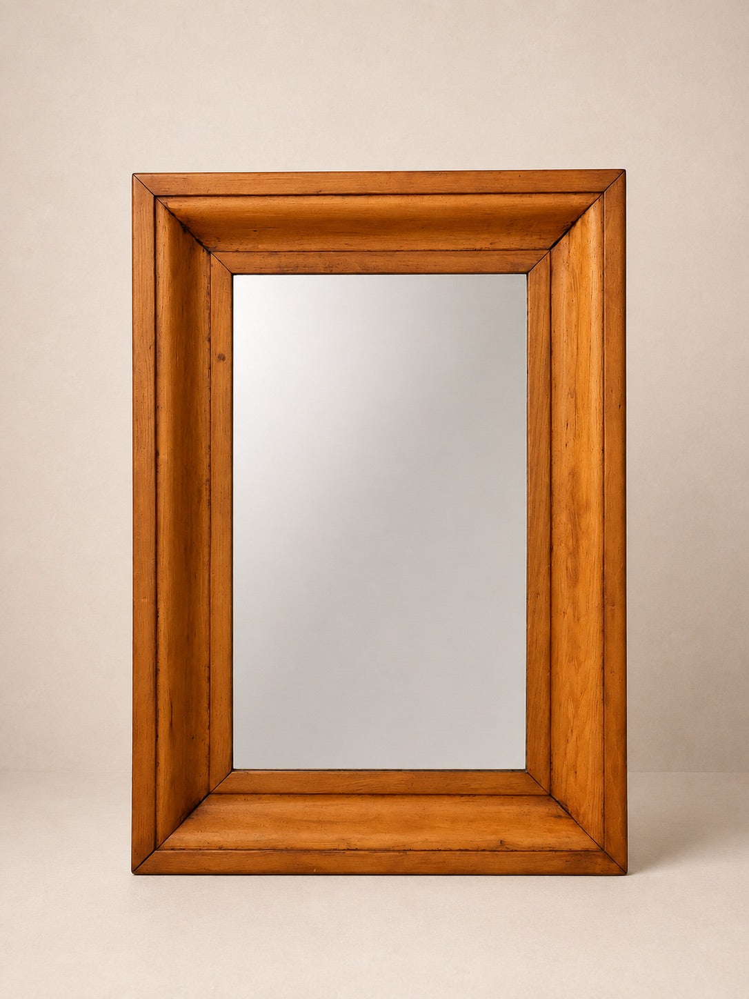 Rectangular Wooden Mirror – Light | Vintage