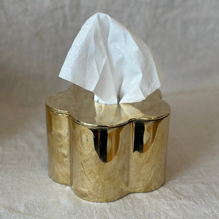 Brass Bud Box, Tissue Holder