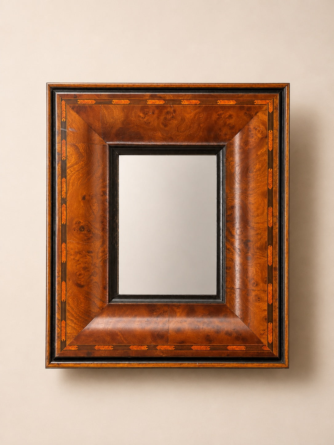 Burl and Marquetry Mirror | Vintage