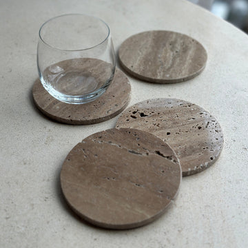 Oversized Coasters in Biscotti