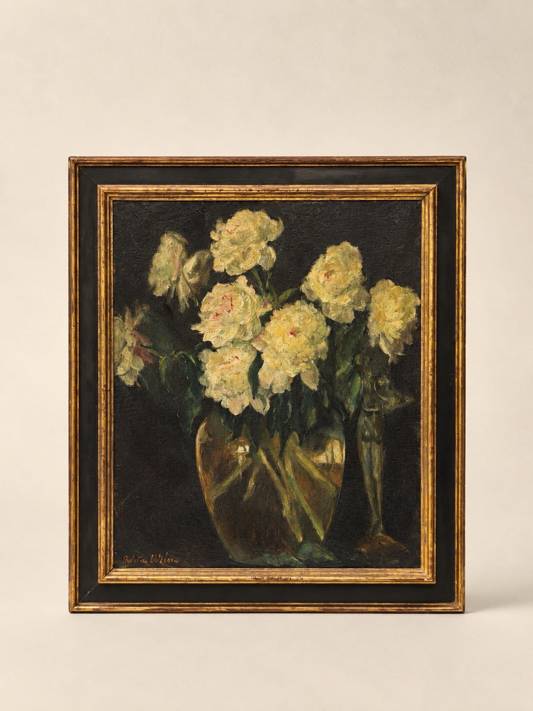 Peonies Original Painting | Vintage