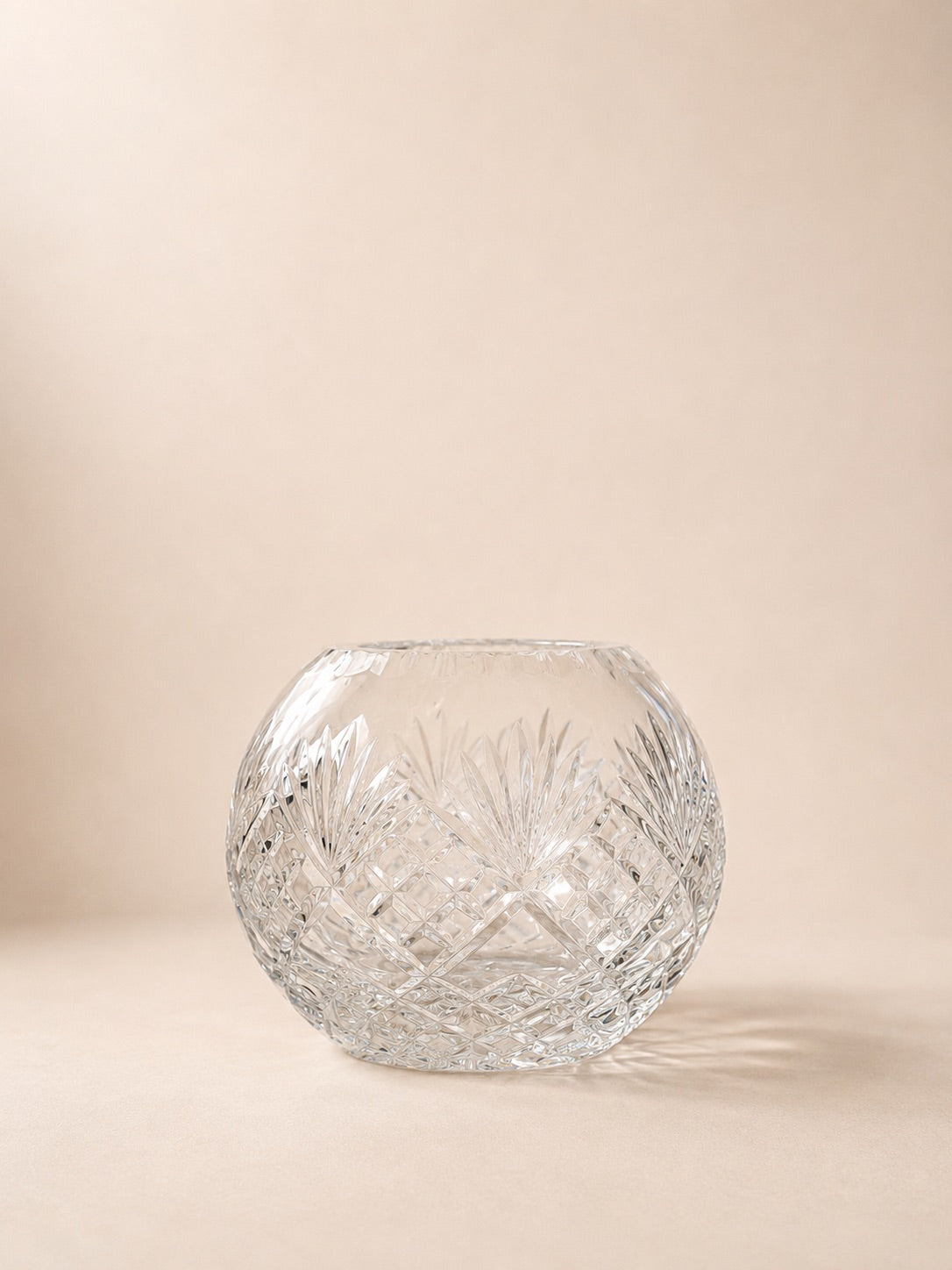 Cut Crystal Rose Bowl | Vintage