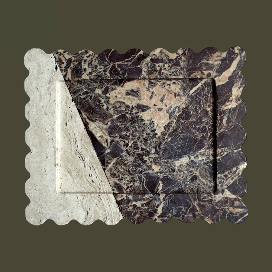 810 Tray in Cherry Gold/Travertine