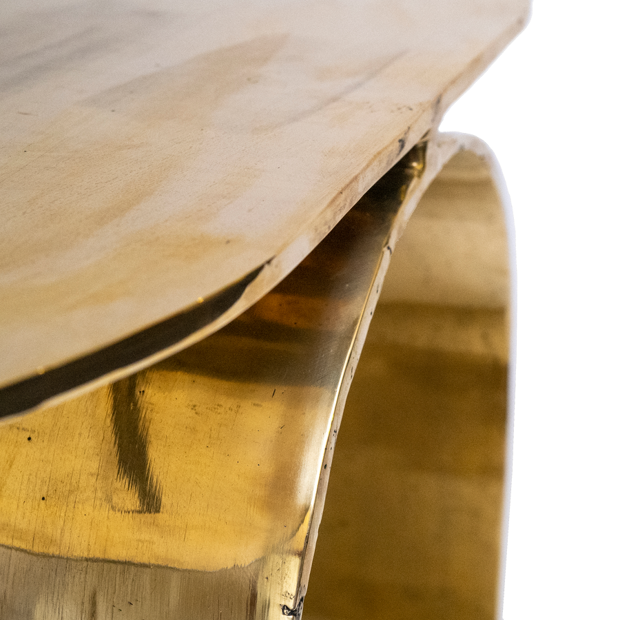 Cassia Table in Brass