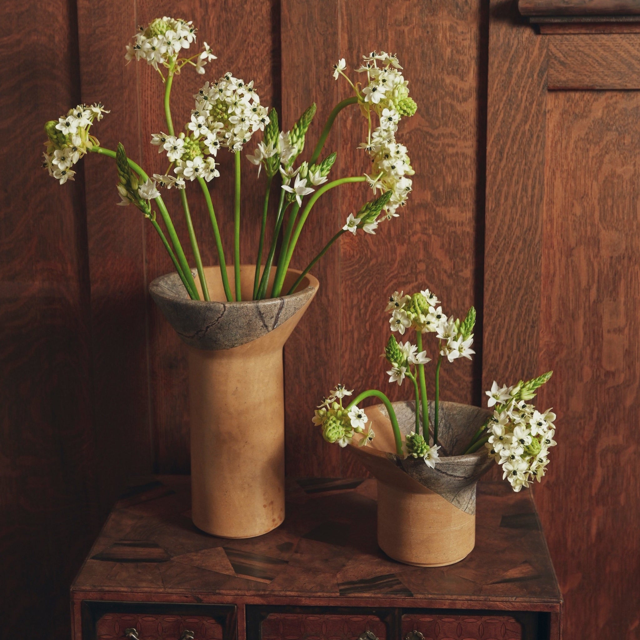 Duet Vase Tall in Honeycomb/Sea Grass (Alessandra Codinha for Anastasio Home)