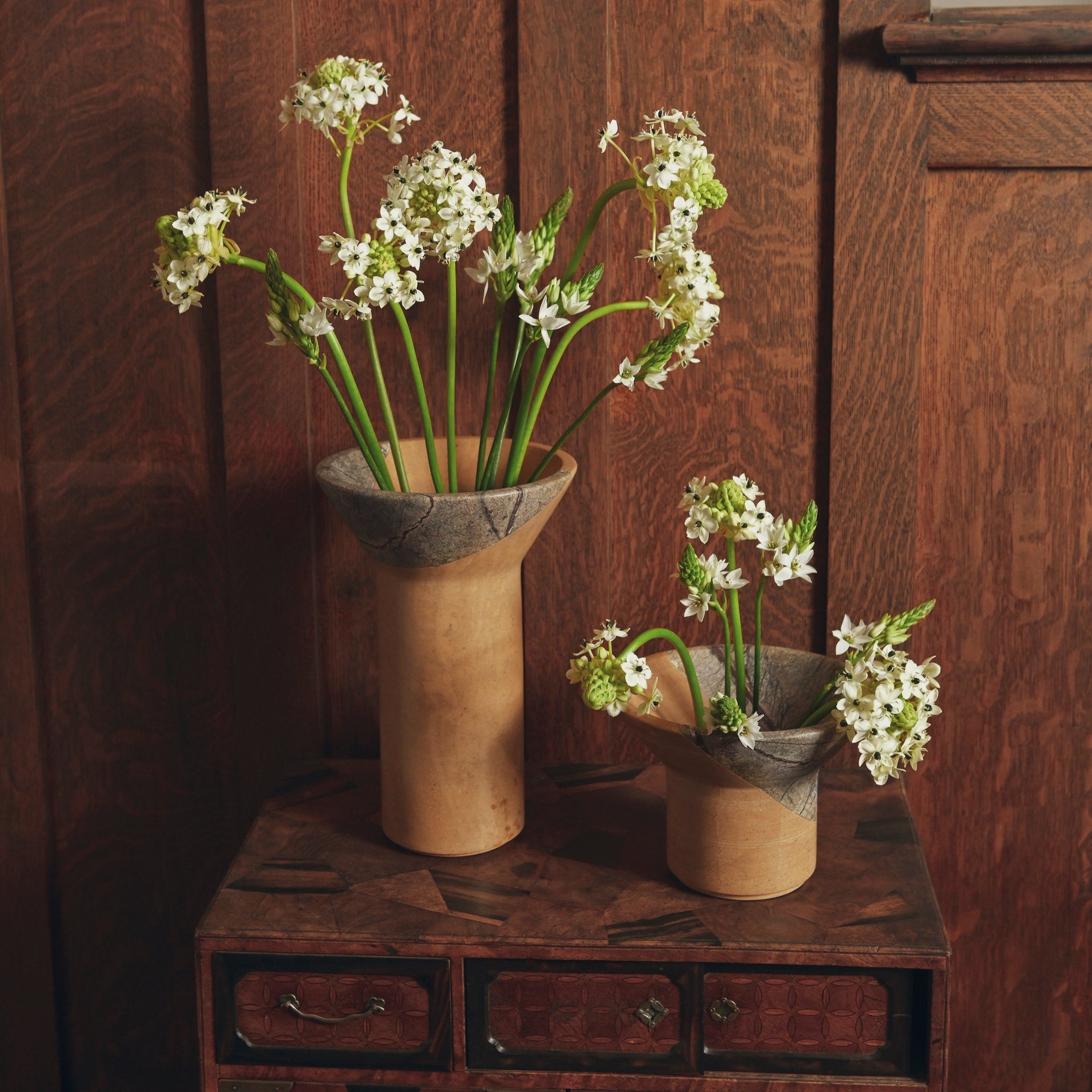 Duet Vase Small in Honeycomb/Sea Grass (Alessandra Codinha for Anastasio Home)
