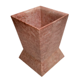 Dustbin in marble, a carved-stone waste bin