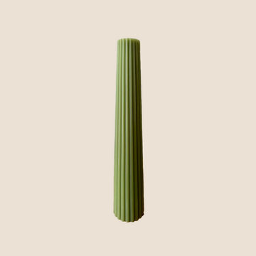 Fluted Pillar Candle in Sage