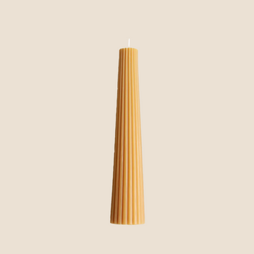 Fluted Pillar Candle in Natural