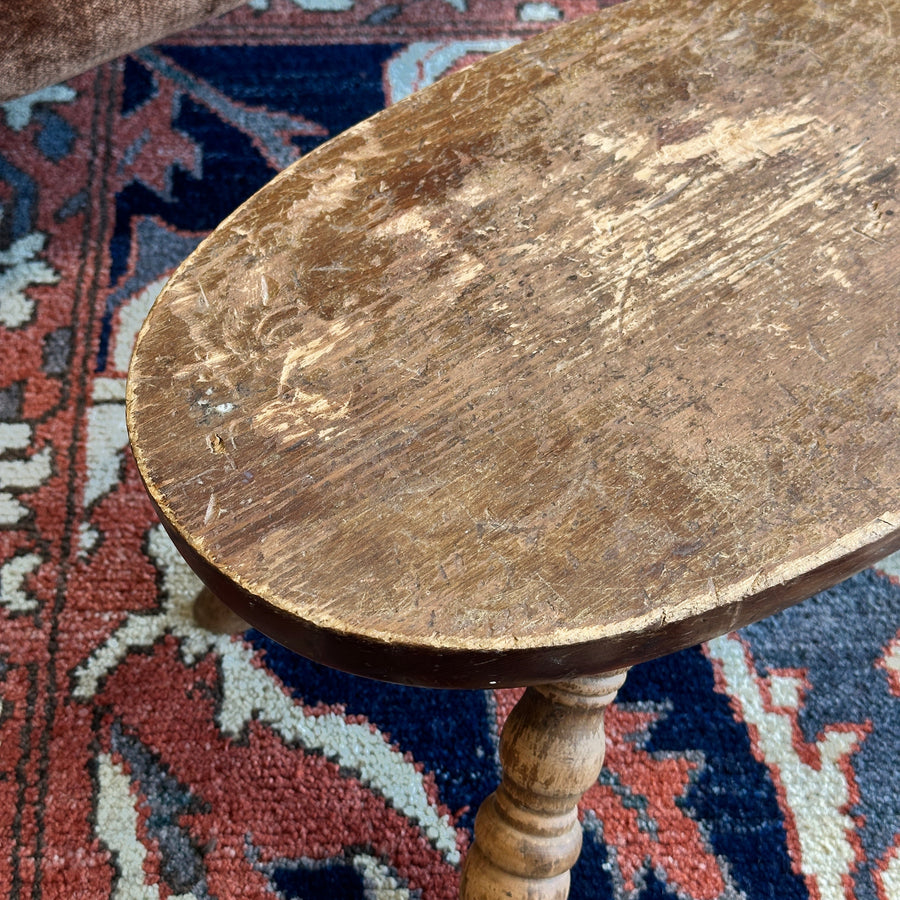 Vintage Petite Wooden Footstool