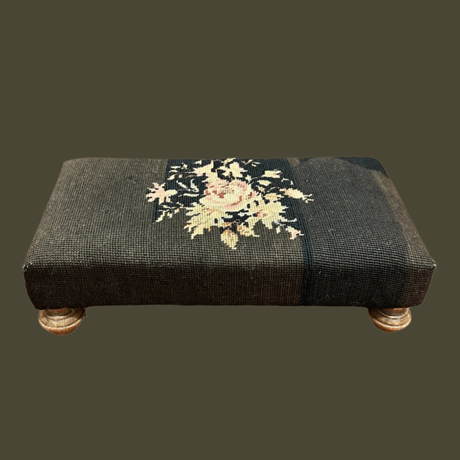 Vintage Rose Stitched Stool