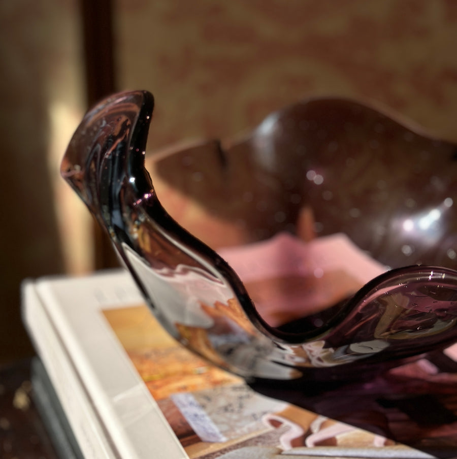 Blown Glass Viking Bowl in Ursula
