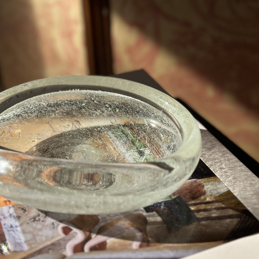Vintage Glass Bowl in Blown Sugar