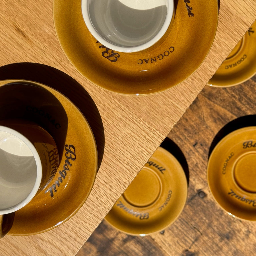 Cognac Bisquit Vintage Espresso Set | 6 Cups + Saucers