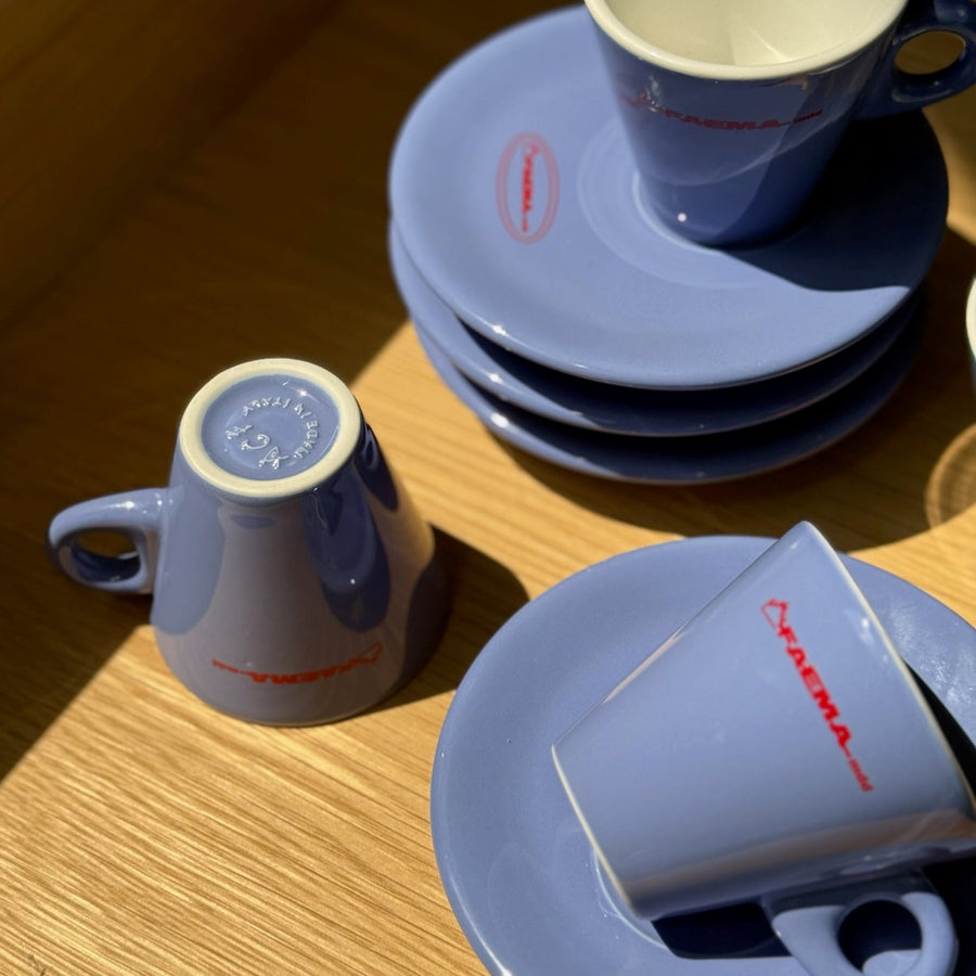 Faema Vintage Espresso Set | 4 Cups + Saucers
