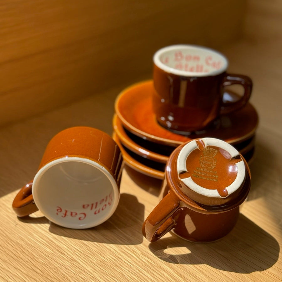Le Bon Café Stella Vintage Espresso Set | 3 Cups + Saucers