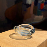 Ice Blue Vintage Glass Ashtray