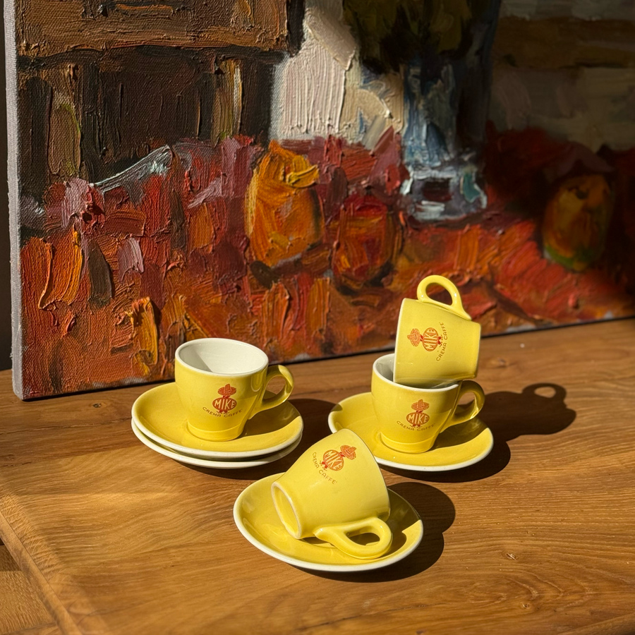 MIKE Crema Caffè Vintage Espresso Set | 4 Cups + Saucers