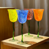 Vintage Tulip Glasses in Spring