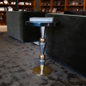 Ignazio Table in Marble, Brass & Aluminum