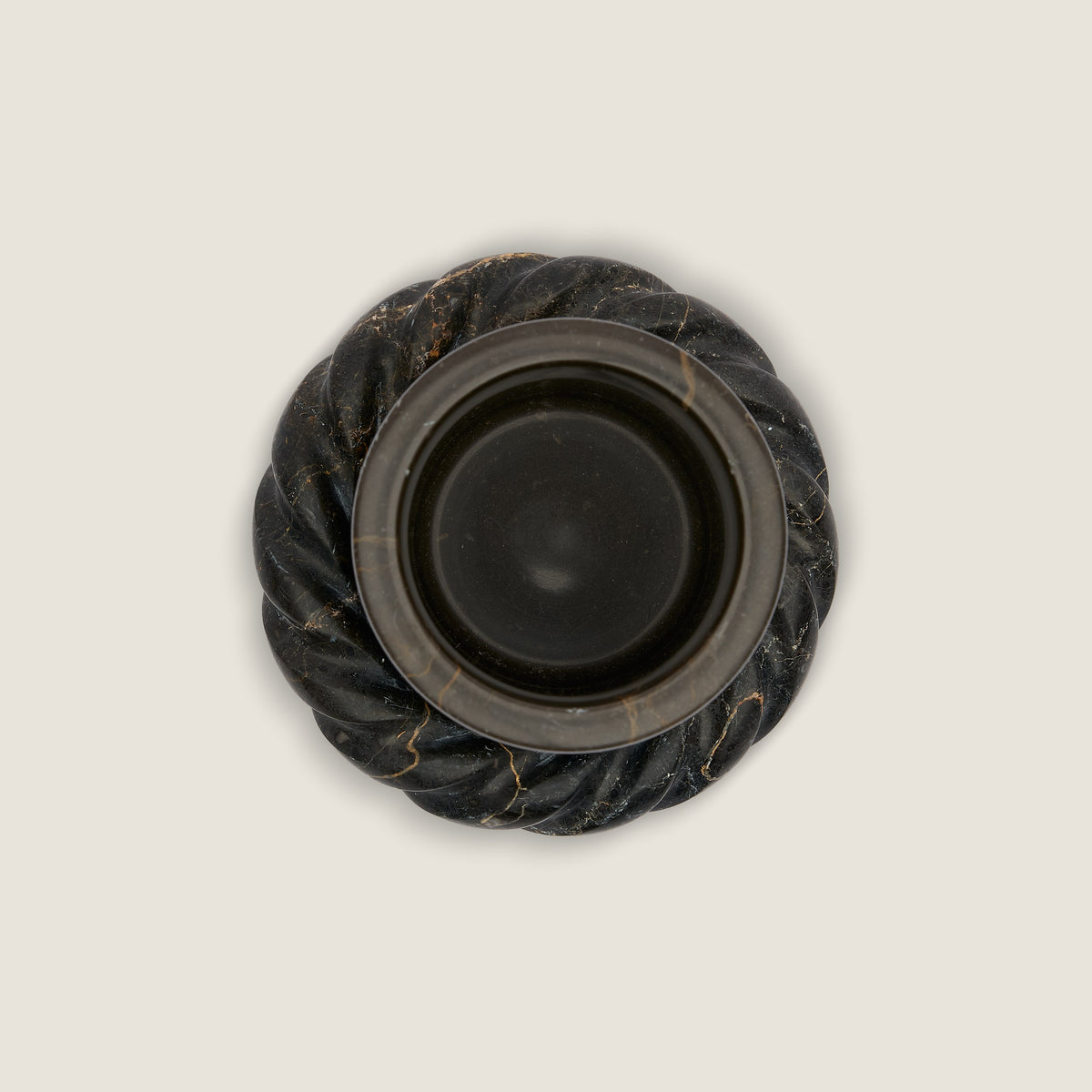 La Tazzina in Slate on a La Corda Piattina in Slate, from above