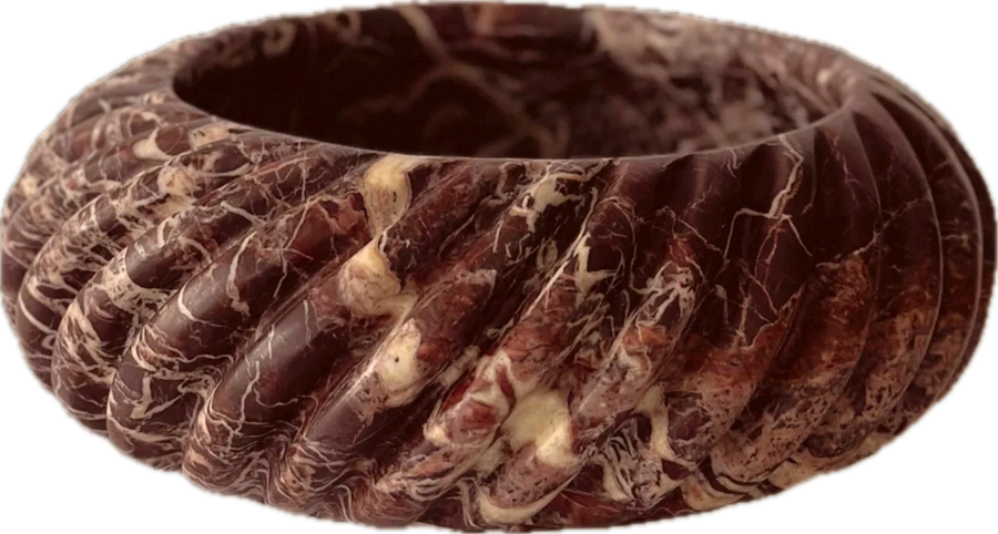 Cruller Bowl in Cherry Gold marble