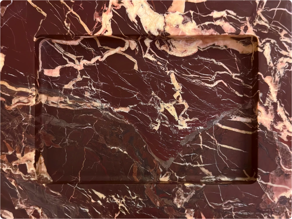 Daniela Tray in Cherry Gold marble