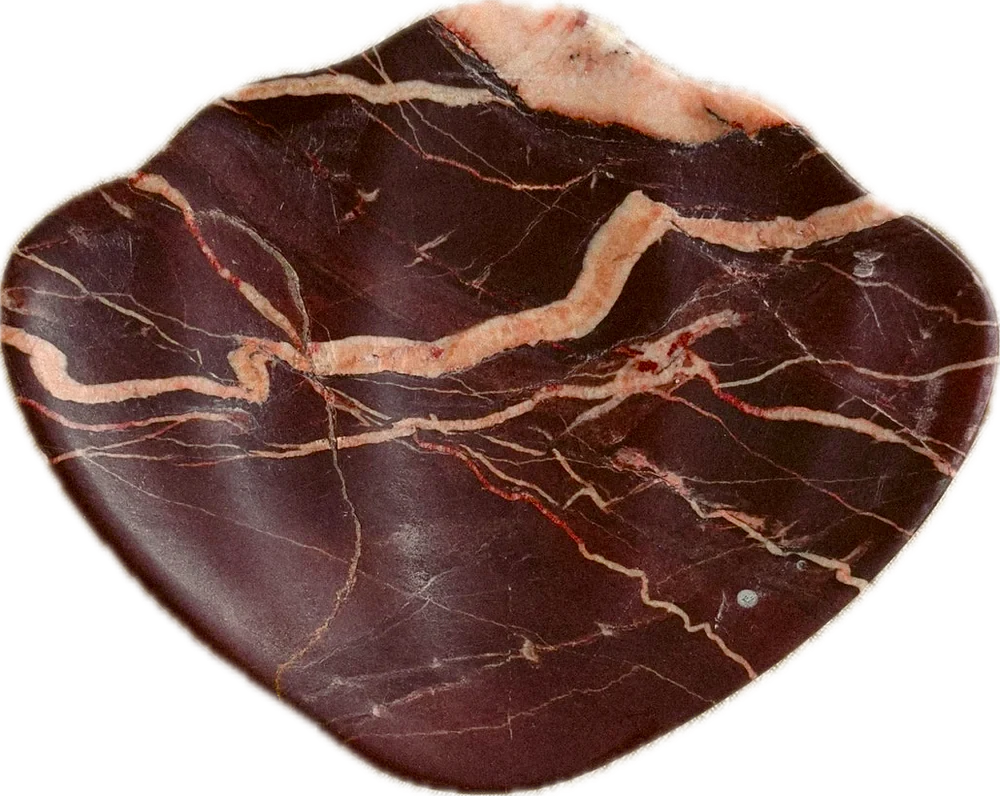 Shell Ring Dish in Cherry Gold marble