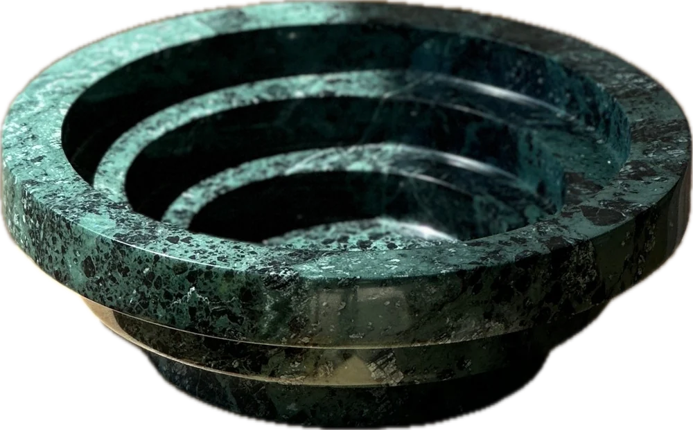 Sol Bowl in Emerald marble