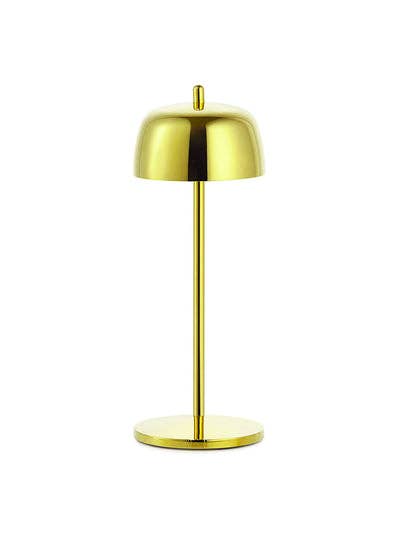 Theta Cordless Table Lamp: Polished Chrome