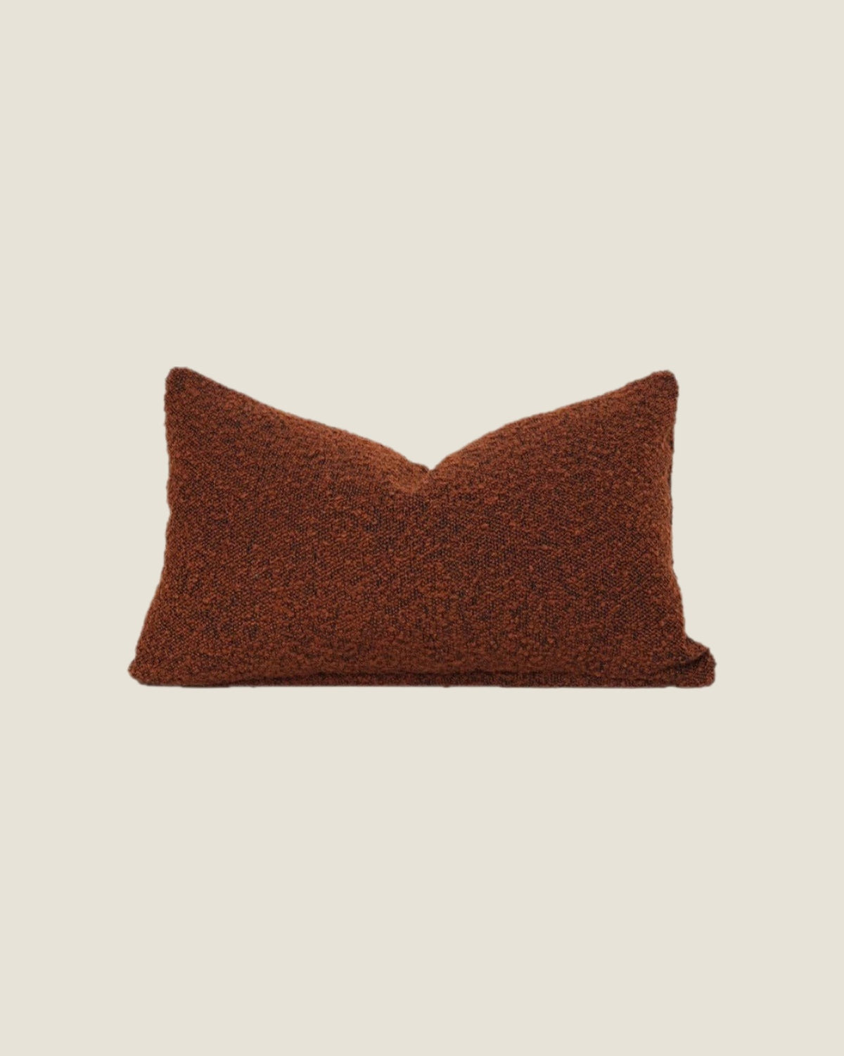 Boucle Lumbar Pillow in Auburn: 12 x 20