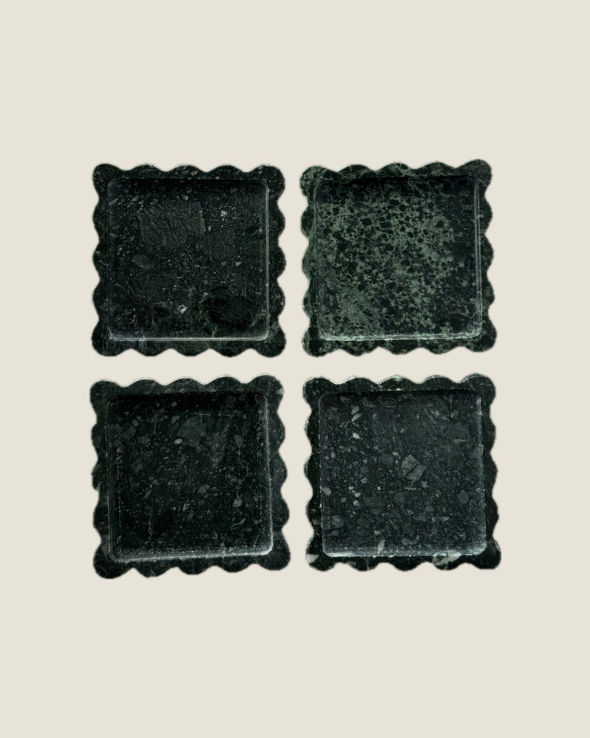Box Coaster Set in Emerald