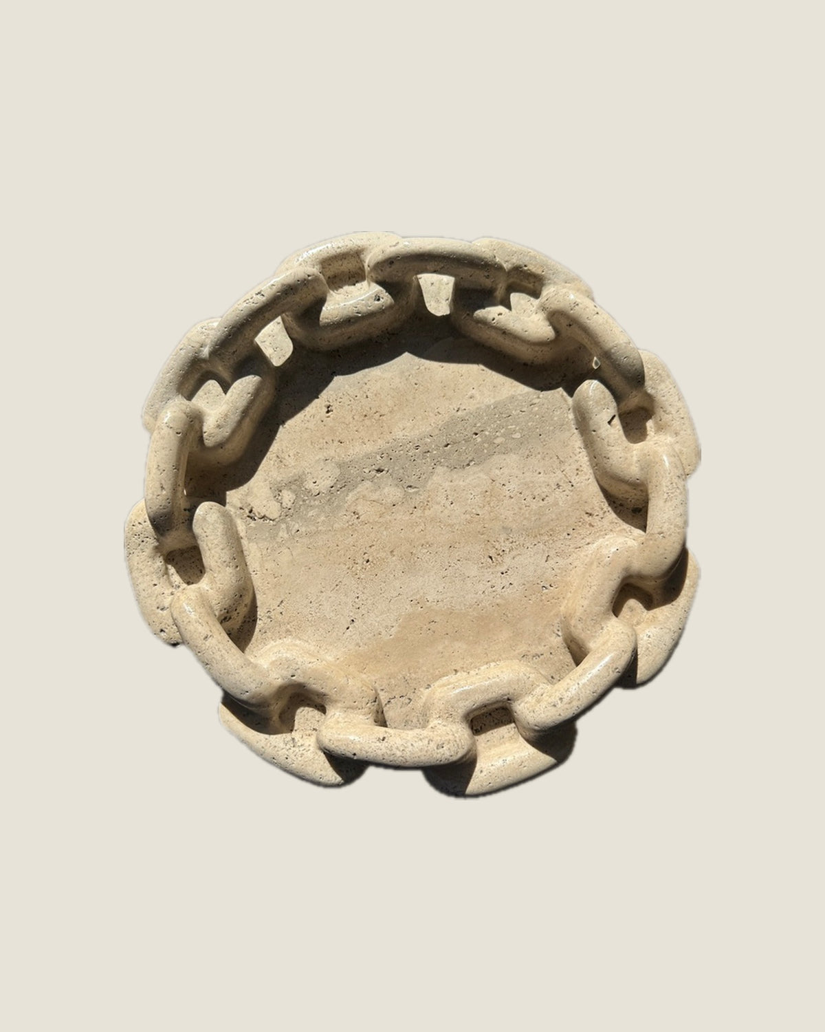 Chain Tray in Travertine